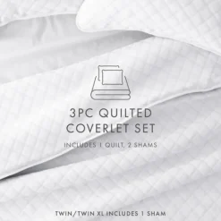 Kirkland's Home Stitched Diamond 3-Pc. Queen Quilt Set- Quilts