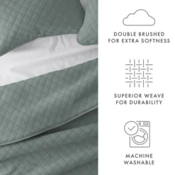 Kirkland's Home Stitched Diamond 2-Pc. Twin Quilt Set- Quilts