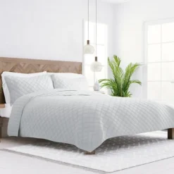 Kirkland's Home Stitched Diamond 2-Pc. Twin Quilt Set- Quilts