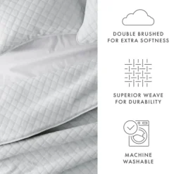 Kirkland's Home Stitched Diamond 2-Pc. Twin Quilt Set- Quilts