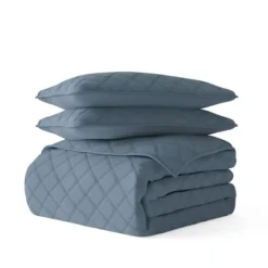 Kirkland's Home Stitched Diamond 2-Pc. Twin Quilt Set- Quilts