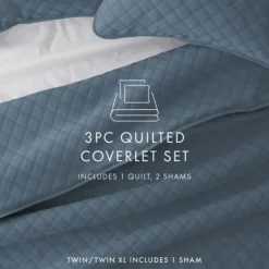 Kirkland's Home Stitched Diamond 2-Pc. Twin Quilt Set- Quilts