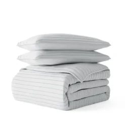 Kirkland's Home Stitched Stripes 3-Pc. King Quilt Set- Quilts