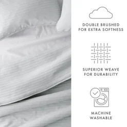Kirkland's Home Stitched Stripes 3-Pc. King Quilt Set- Quilts