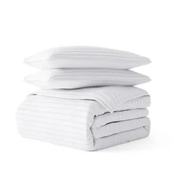 Kirkland's Home Stitched Stripes 3-Pc. Queen Quilt Set- Quilts