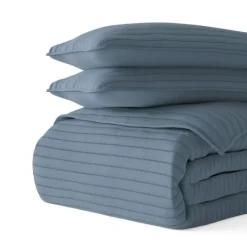 Kirkland's Home Stitched Stripes 3-Pc. Queen Quilt Set- Quilts