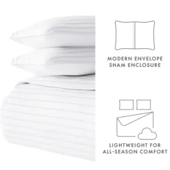 Kirkland's Home Stitched Stripes 2-Pc. Twin Quilt Set- Quilts