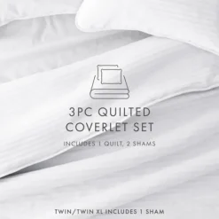 Kirkland's Home Stitched Stripes 2-Pc. Twin Quilt Set- Quilts