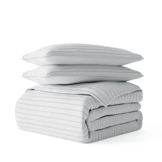 Kirkland's Home Stitched Stripes 2-Pc. Twin Quilt Set- Quilts
