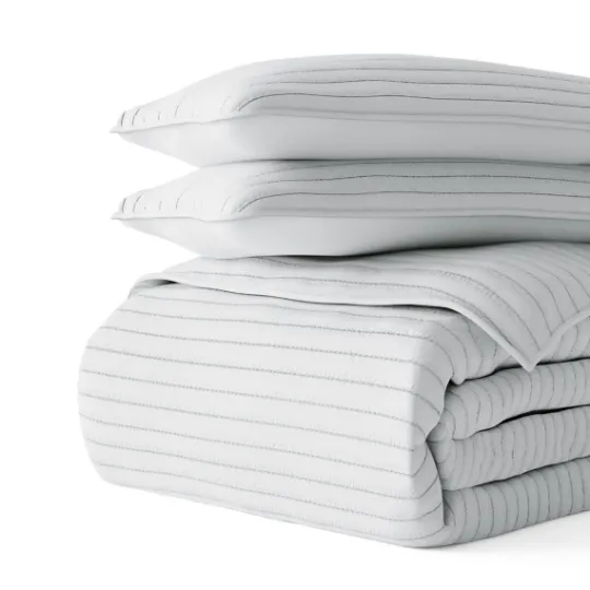 Kirkland's Home Stitched Stripes 2-Pc. Twin Quilt Set- Quilts