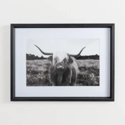 Kirkland's Home Stoic Steer Framed Art Print- Framed Art