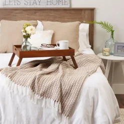 Kirkland's Home Stone And White Arrowhead Throw- Blankets & Throws