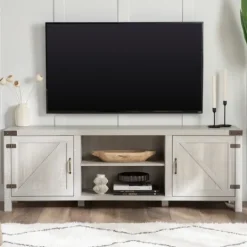 Kirkland's Home Stone Barn Door Tv Stand- Tv Stands & Media Consoles