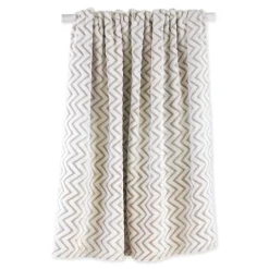 Kirkland's Home Stone Chevron Plush Throw- Blankets & Throws