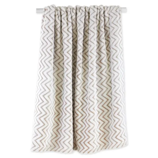 Kirkland's Home Stone Chevron Plush Throw- Blankets & Throws