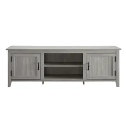 Kirkland's Home Stone Grooved Door Modern Farmhouse Tv Stand- Tv Stands & Media Consoles