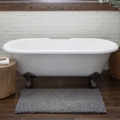 Kirkland's Home Stone Lofty Pile Chenille Bath Mat, 45 In.- Bathroom Rugs