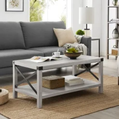 Kirkland's Home Stone Modern Farmhouse Coffee Table- Coffee Tables