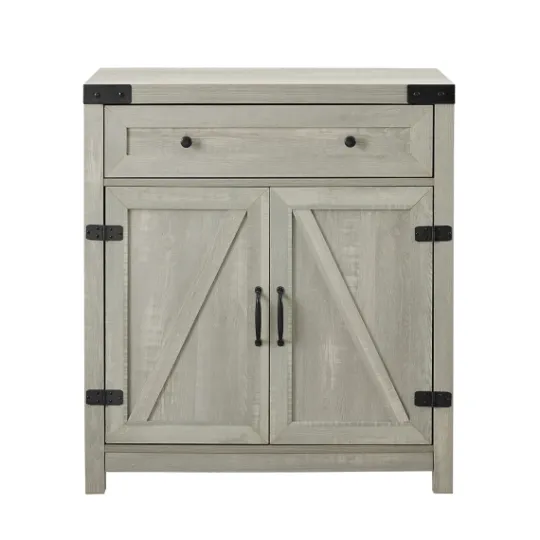 Kirkland's Home Stone Rustic Barndoor Cabinet- Cabinets & Sideboards