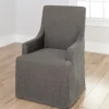 Kirkland's Home Stone Slipcover Captain Dining Chair- Dining Chairs