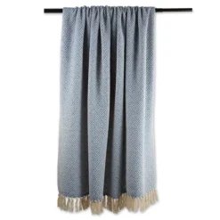 Kirkland's Home Stone Wash Diamond Fringe Throw- Blankets & Throws