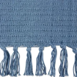 Kirkland's Home Stonewash Ribbed Fringe Throw- Blankets & Throws