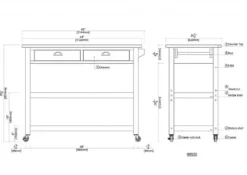 Kirkland's Home Storm Sonoma Stainless Steel Top Kitchen Cart- Kitchen Islands & Bar Carts