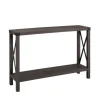 Kirkland's Home Stormy Gray X Side Frame Console Table- Console Tables