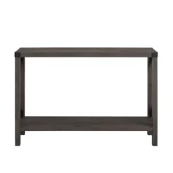 Kirkland's Home Stormy Gray X Side Frame Console Table- Console Tables