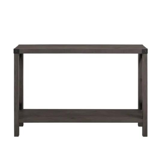Kirkland's Home Stormy Gray X Side Frame Console Table- Console Tables