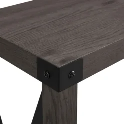 Kirkland's Home Stormy Gray X Side Frame Console Table- Console Tables