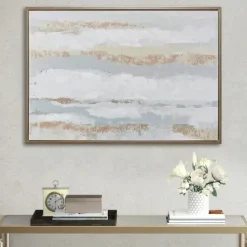 Kirkland's Home Strato Hand Embellished Gold Foil Framed Art Print- Framed Art