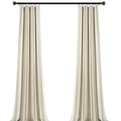 Kirkland's Home Stripe Farmhouse Curtain Panel Set, 95 In.- Curtains & Drapes
