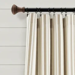 Kirkland's Home Stripe Farmhouse Curtain Panel Set, 95 In.- Curtains & Drapes