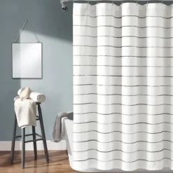 Kirkland's Home Stripe Ombre Shower Curtain- Shower Curtains