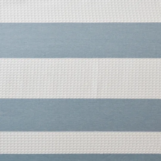 Kirkland's Home Stripe Waffle Weave Shower Curtain- Shower Curtains