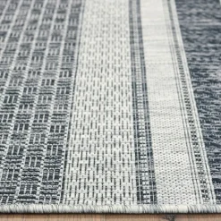 Kirkland's Home Stripe Weave Sun Shower Outdoor Area Rug, 5X8- Outdoor Rugs