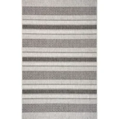 Kirkland's Home Stripe Weave Sun Shower Outdoor Area Rug, 7X9- Outdoor Rugs
