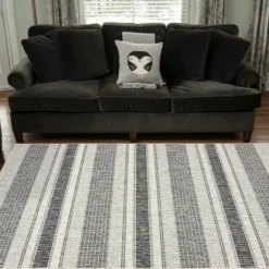 Kirkland's Home Stripe Weave Sun Shower Outdoor Area Rug, 7X9- Outdoor Rugs