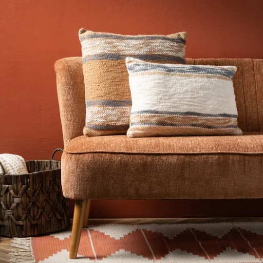 Kirkland's Home Striped Sienna Textured Pillow- Pillows