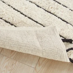 Kirkland's Home Striped Tassel Bath Mat- Bathroom Rugs