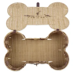 Kirkland's Home Striped Woven Bone Shaped Basket, 21 In.- Baskets & Boxes
