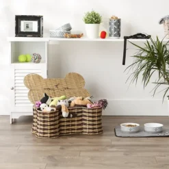 Kirkland's Home Striped Woven Bone Shaped Basket, 21 In.- Baskets & Boxes