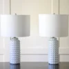 Kirkland's Home Studded Ceramic Table Lamps, Set Of 2- Table Lamps