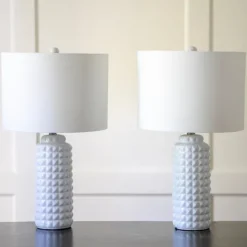 Kirkland's Home Studded Ceramic Table Lamps, Set Of 2- Table Lamps