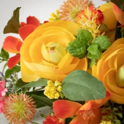 Kirkland's Home Summer Blooming Ranunculus Thistle Wreath- Wreaths