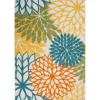 Kirkland's Home Summer Hues Floral Burst Outdoor Area Rug, 6X9- Outdoor Rugs