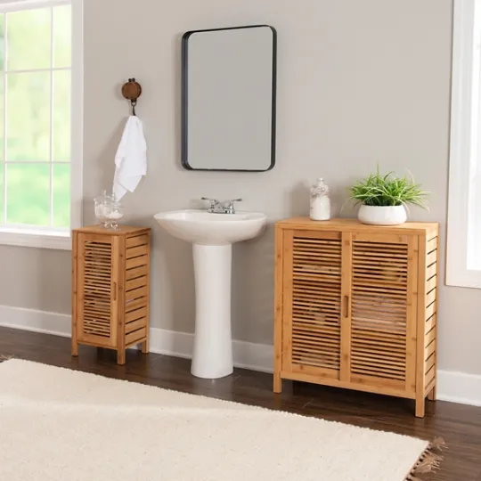 Kirkland's Home Sumter Bamboo Cabinet Space Saver- Cabinets & Sideboards
