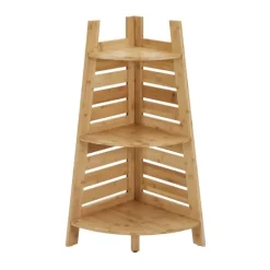 Kirkland's Home Sumter Bamboo Corner Shelf- Shelves