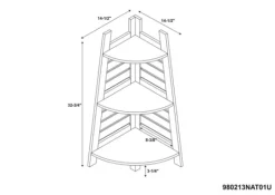 Kirkland's Home Sumter Bamboo Corner Shelf- Shelves